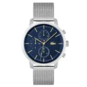 Lacoste Stainless Steel Mesh Blue Dial Multi-function Men's Watch - 2011256