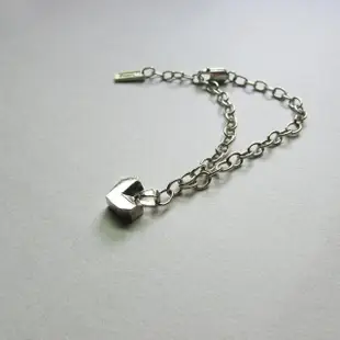 【mittag】diamond heart bracelet_鑽石心手鍊(愛心 簡潔 鑽石切割 925銀 手鍊 mittag 環保銀飾)