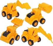 ERINGOGO Child-Friendly Excavator Digger Truck Model Set Boys and Girls Construction Vehicle Small Handmade Educational Toy