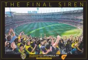 THE FINAL SIREN PREMIERS POSTER,AFL FOOTBALL,BIG ,RICHMOND TIGERS,GIANTS,book