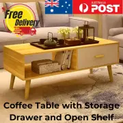 Coffee Table with Storage Drawer and Open Shelf, storage, bench