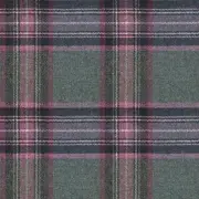 Abraham Moon 100% Wool Plaid Uphol Fabric- Glen Derry / Teal 1.50 yds U1591/F05
