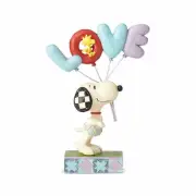 Jim Shore Peanuts Collection Snoopy with LOVE Balloon Love is in the Air 6001291