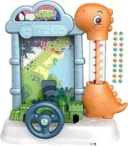 Electric Pick Up Bean Game - Movable Dinosaur Toys | Dino Learning Pick Up Bean Game | Pump Guns | Pick Up Bean Game Musical Enhanced Hand-Eye Coordination Funny for 3-6 Years Old Kids