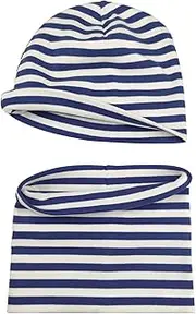 [SWAUSWAUK] Beanie Hat & Scarf for Boys Baby 0-6 Years - Kids Winter Hat Bobble Hat Scarf Set for Boys 6 Months to 6 Years