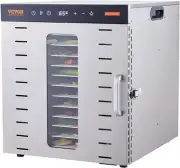 VEVOR 10 Trays Food Dehydrator Machine Stainless Steel 1000W Jerky Fruit Drying