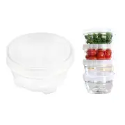 4pc Urban Kitchen 180ml Plastic Containers Twist Stackable - Clear