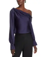 Smikhai Alice Draped One Shoulder Top
