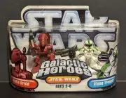Star Wars Galactic Heroes Battle Droid & Clone Trooper figure 2-pack- New 2007