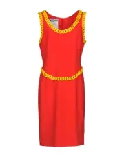 AW14 Moschino Couture Jeremy Scott McDonalds Fast Food Belted Dress RED YELLOW