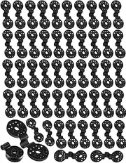 50 PCS Shade Cloth Plastic Clips Round Plastic Black Clips for Sun Shade Net, Garden Expert Anti Bird Netting, Shade Netting Fabric Accessories Grommets in Garden Backyard Greenhouse Outdoor, Black