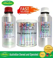 DNA GREY EPOXY PRIMER 1L KIT HIGH SOLID GRAY HARDENER REDUCER AUTO PRIMING PAINT
