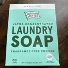 Powder Laundry Soap Fragrance Free, Hypoallergenic Detergent Plant Based 30 oz