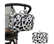 (Cow) 2 Ways Baby Diaper Bag Stroller Bag - Diaper Caddy Tote Baby Stroller Bag for Diapers Wipes Toys,Nappy Bag