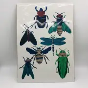 EAST END PRESS Insects Bugs Winged Creatures Risograph Print 12” X 16”