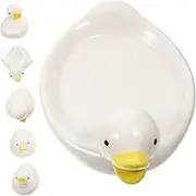 ASAKKURA 1 Set Cute Ceramic Duck Chopstick Rests Spoon Fork Holders Kitchen Tableware Storage Stand for Dining Decor Friends and Family