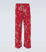 [Bode] Bode Creeping Begonia printed pajama pants AU 99 red