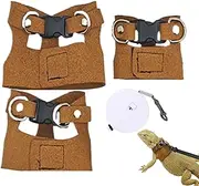 Acunny Harness and Pull Rope Set for Bearded Dragon, Harness and Leash Set for Reptiles | Comfortable Lizard Pull Rope | Reptile and Amphibian Harnesses
