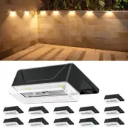 Ellasay Solar Fence Lights for Backyard: IP65 Waterproof All-Weather Outdoor ...