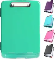 Clip Boards 8.5x11 with Storage, Large Capacity Nursing Clipboards with Pen Holder, Clipboard with Storage, Plastic Storage Clipboard Folder with Low Profile Clip