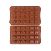 3D DIY Round Square Silicone Mold DIY Chocolate Candy Jelly Fudge Ice Cube Mold