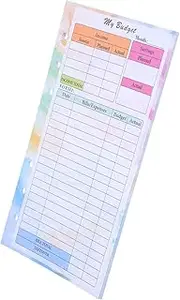 Homoyoyo 14 Sheets Budget Planner Refill Colorful Loose Leaf Inserts for Binders Monthly and Weekly Expense Tracker for Work Study Travel and More