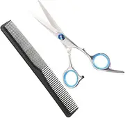 MERRYHAPY 2pcs Hair Cutting Scissors Set Flat Scissor Hairdressing and Amateurs Ergonomic Design for Comfortable Use Durable Barber Accessories