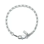 925 Sterling Silver Plated Scroll Link Child Bracelet with Parrot Clasp - USA Made
