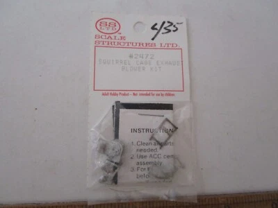 Scale Structures Limited HO 1/87 #2472 Squirrel Cage Exhaust Blower Kit NIB