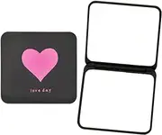 Small Mirror for Makeup Bag Pocket Vanity Mirror Small Folding Mirror for Purse Portable Travel Mirror Cute Black Square Compact Mirror Double Sided Mini Hand Mirror for Women Girls Handbag Mirror