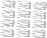DRESSOOS 50Pcs DIY Hair Combs Silver Five Tooth Headdress Comb for Women Handmade Hair Accessories with Smooth Texture for Unique Hairstyles