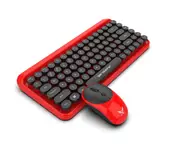 2.4G Wireless Keyboard And Mouse Set Retro Office Wireless Fashion Keyboard Mouse