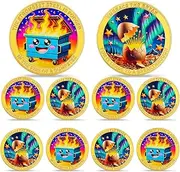 10pcs Emerging from Cocoon Dumpster Fire Coin - The Strongest Steel is Forged Dumpster Fire Challenge Coin - Funny Desk Accessories for Work - Emotional Support Inspirational Gifts for Men Women