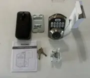 New TEEHO TE001 Satin Nickel Keyless Entry Door Lock Keypad Smart Deadbolt Lock