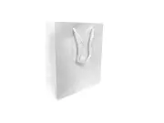 50 x WHITE GLOSSY LAMINATED PAPER GIFT CARRY SHOPPING BAGS BULK - SMALL MEDIUM