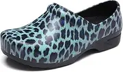 [Tignapoo] Unisex Printed Garden Clogs Waterproof & Lightweight EVA Shoes Anti-Slip Nursing Slippers Women or Men Sandals for Homelife Work