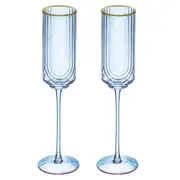 2pc Tempa Florence 230ml Champagne Flute White Wine Glass Drink Set Tranquil BLU