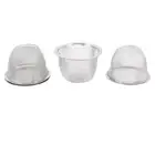 Tea Leaf Spice Round Wire Mesh Teapot Filter Strainer 75mm Dia 45mm Depth 4pcs