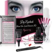 Beauty7 Eyelash Extension Kit for Beginners Home Use DIY Lash Extension Indiv...