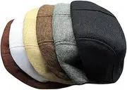 [LIFKOME] Mens Beret Newsboy Cap Flax Beret Hat Chemo Headwear Sunscreen Hat British Style
