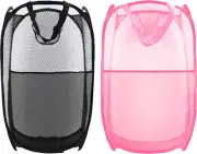 Collapsible Pop up Laundry Hamper, Mesh Foldable Laundry Basket Bag, Extra Large