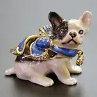 Rare 2009 Estee Lauder Solid Perfume Compact "Blue Ribbon Bulldog" Mint