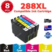 8x NonOEM 288XL 288 XL Ink Cartridges for Epson Expression XP240 XP340 XP344 440