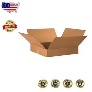 Durable 10-Pack Corrugated Shipping Boxes 20"L x 20"W x 4"H for Moving & Storage