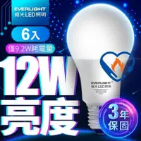 在飛比找ETMall東森購物網優惠-億光EVERLIGH LED燈泡 12W亮度 超節能plus