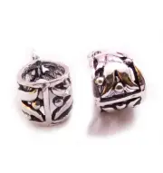 5 Pcs 20X10mm Bali Pendant Bail Antique Silver Plated Jewelry Making