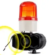 Industrial Siren Alarm 110 Volt Siren with Light 115dB Sound and Light Alarm ...