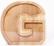 Twenty-Six English Alphabet Piggy Bank 26-Letter Personalized Wooden Money Saving Box Customized Own Name Stickers Exquisite Home Desktop Decor Ornaments