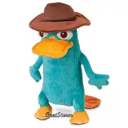 Agent P Perry Platypus w/ Hat Mini Bean Bag Plush Toy Disney Store Phineas Ferb