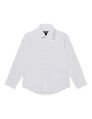 [Van Heusen Youth] Junior Fit Dress Shirt in Plain Dobby White